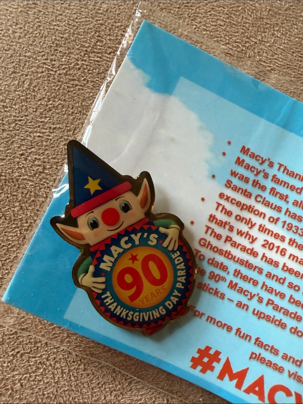 Macy’s 90th thanksgiving day parade pin 2016